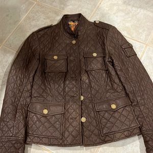 Tory Burch brown leather jacket